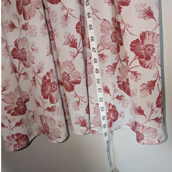 Polagram Dress Womens Medium Floral Romantic Feminine Lined Pockets Modest Maxi - Picture 12 of 15